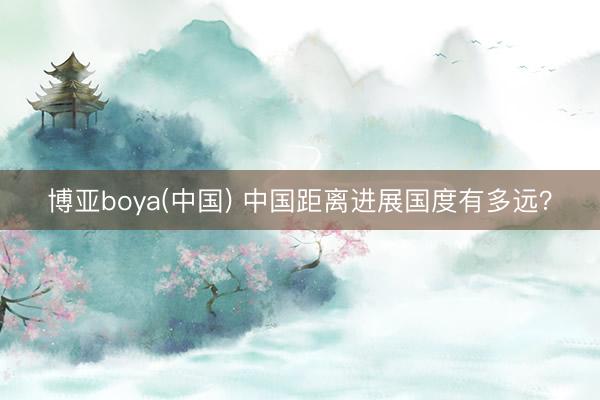 博亚boya(中国) 中国距离进展国度有多远？